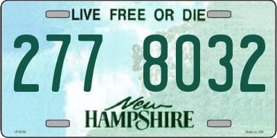 NH license plate 2778032