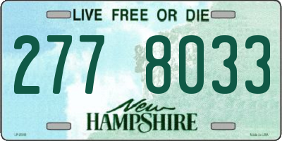 NH license plate 2778033