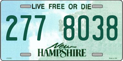 NH license plate 2778038