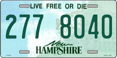 NH license plate 2778040