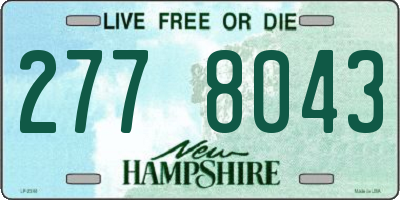 NH license plate 2778043