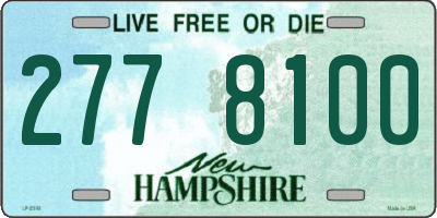 NH license plate 2778100
