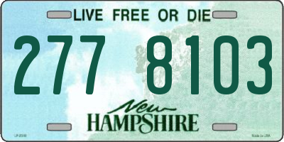 NH license plate 2778103