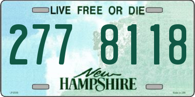 NH license plate 2778118