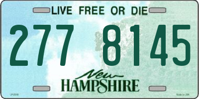 NH license plate 2778145