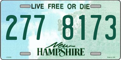NH license plate 2778173