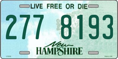 NH license plate 2778193