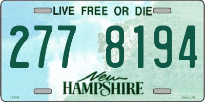 NH license plate 2778194