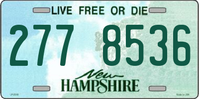 NH license plate 2778536
