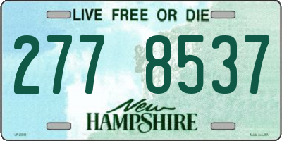 NH license plate 2778537