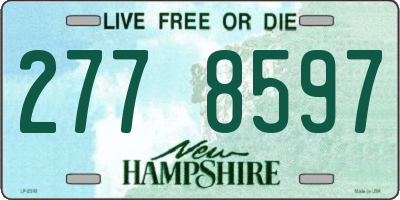 NH license plate 2778597