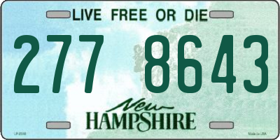 NH license plate 2778643
