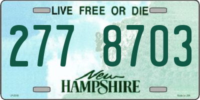 NH license plate 2778703