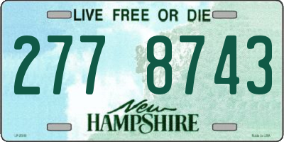 NH license plate 2778743