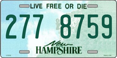 NH license plate 2778759