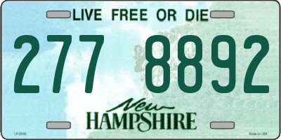 NH license plate 2778892