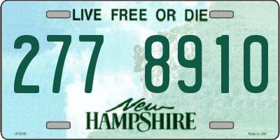NH license plate 2778910