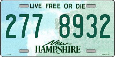 NH license plate 2778932
