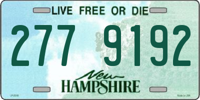NH license plate 2779192