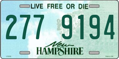 NH license plate 2779194