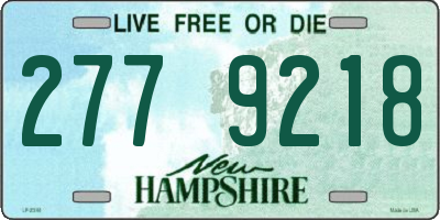 NH license plate 2779218