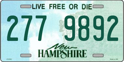 NH license plate 2779892