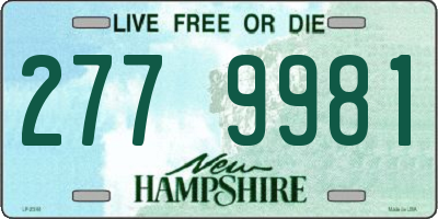 NH license plate 2779981