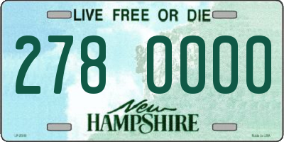 NH license plate 2780000