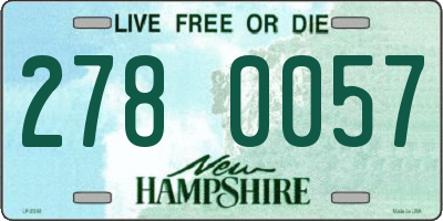 NH license plate 2780057