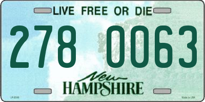 NH license plate 2780063