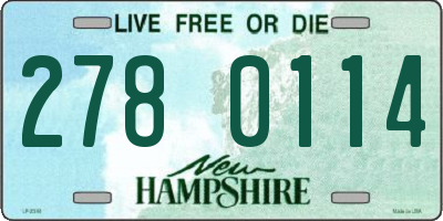 NH license plate 2780114