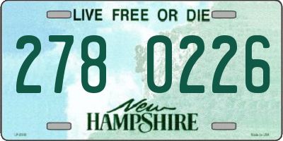 NH license plate 2780226