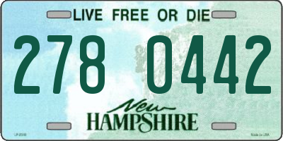NH license plate 2780442