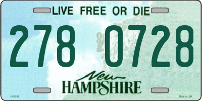 NH license plate 2780728
