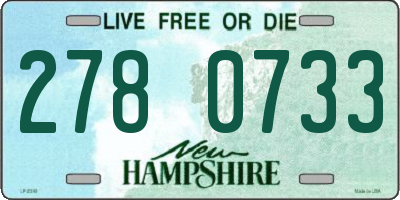 NH license plate 2780733
