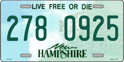 NH license plate 2780925