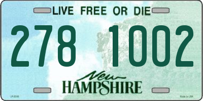 NH license plate 2781002