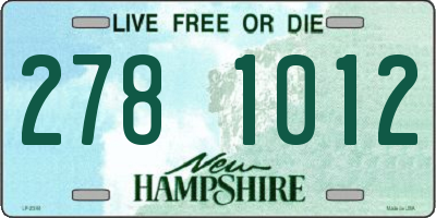 NH license plate 2781012
