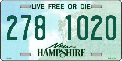 NH license plate 2781020