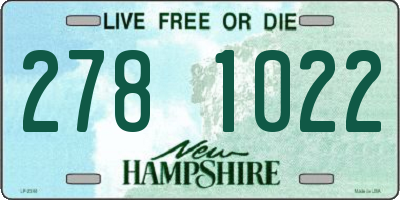 NH license plate 2781022