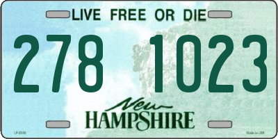 NH license plate 2781023
