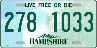 NH license plate 2781033