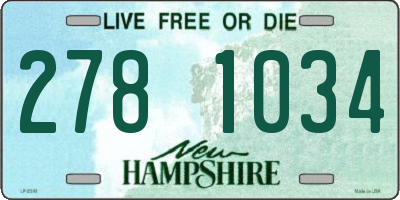 NH license plate 2781034