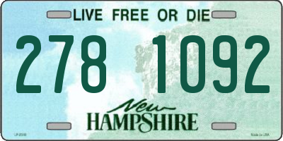 NH license plate 2781092