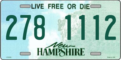 NH license plate 2781112