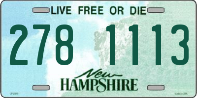 NH license plate 2781113