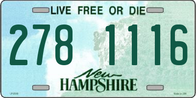 NH license plate 2781116