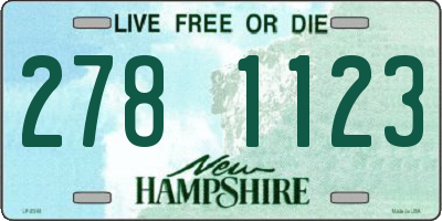 NH license plate 2781123