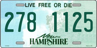 NH license plate 2781125