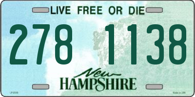 NH license plate 2781138